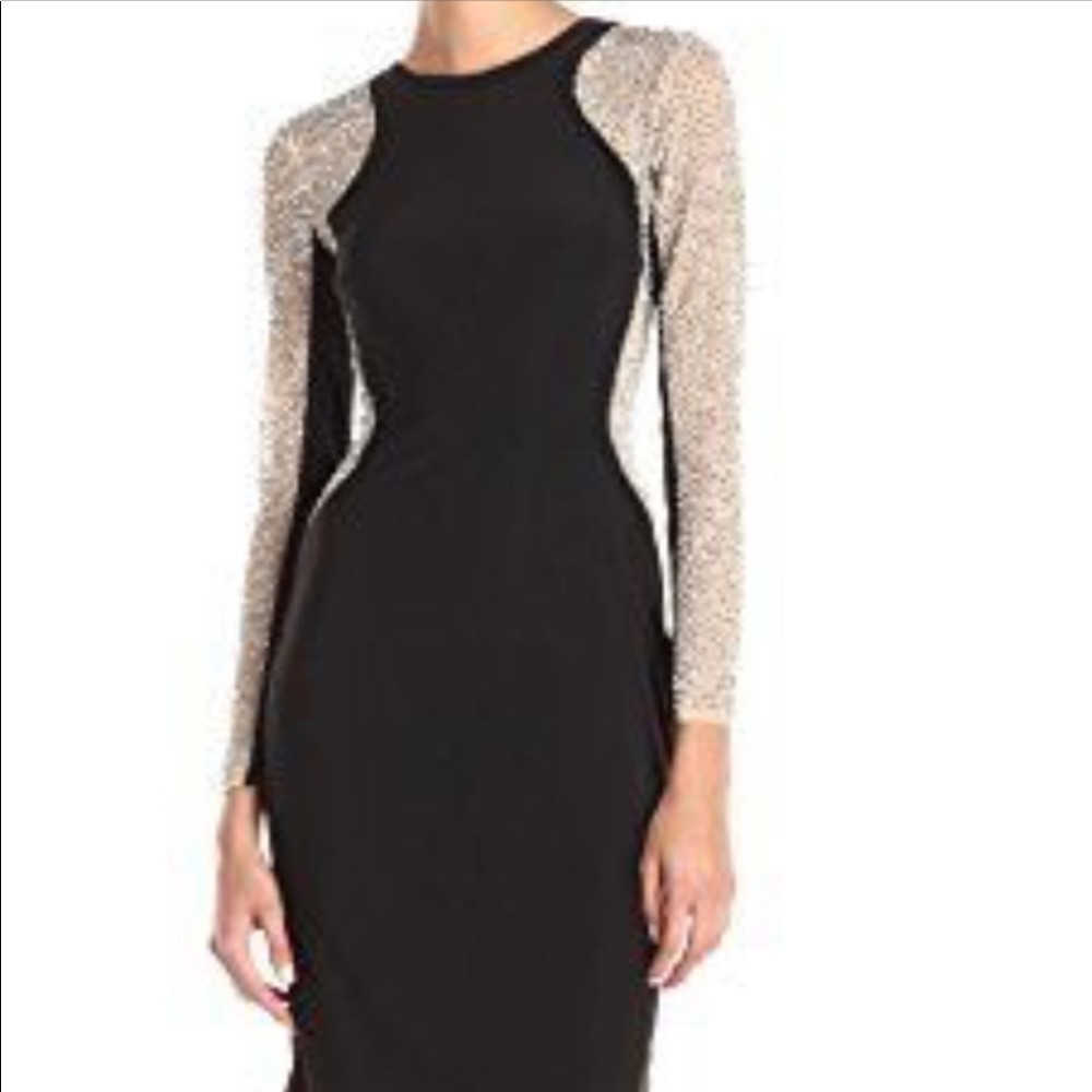 Xscape beaded knee length cocktail dress size 18